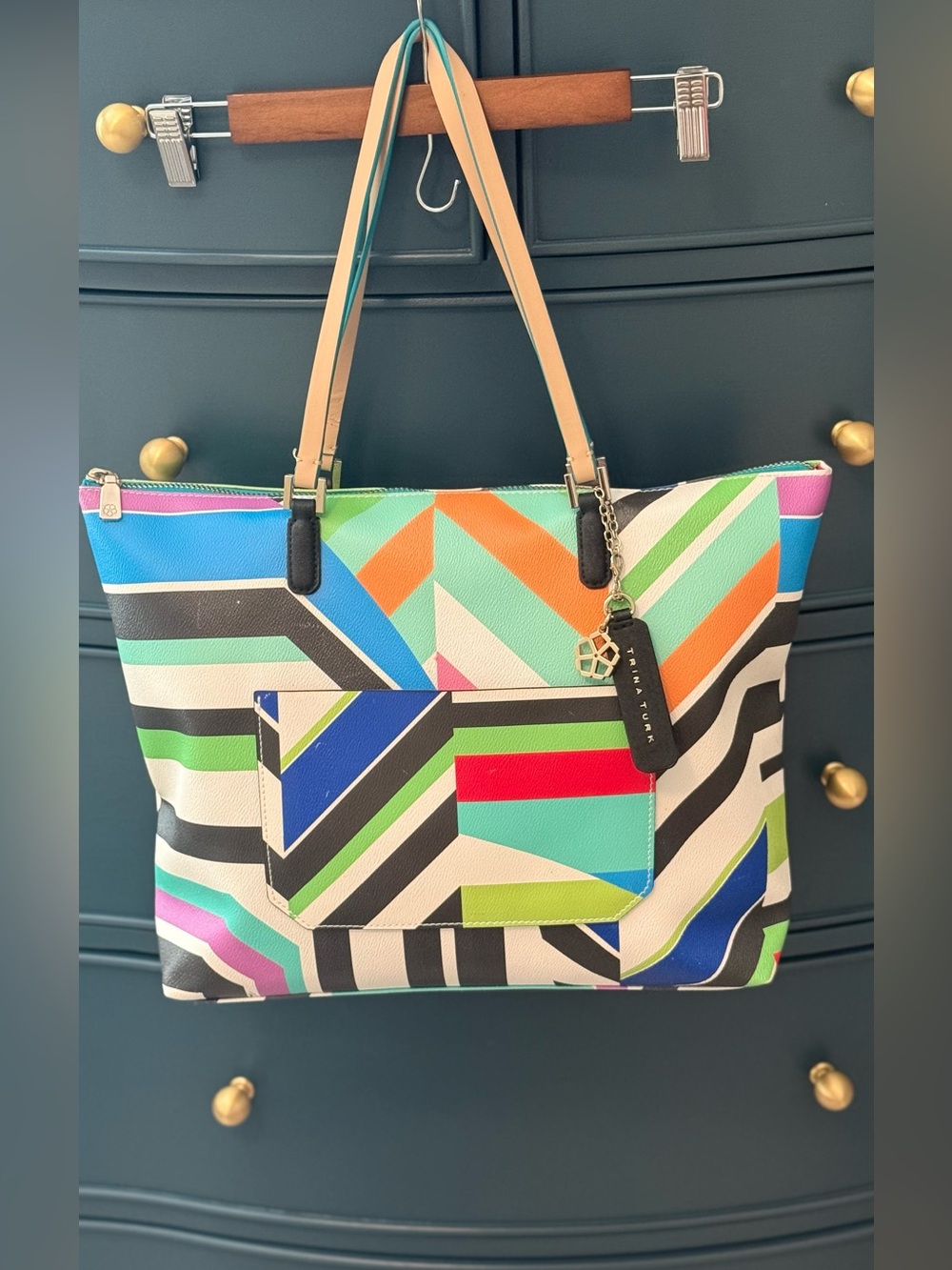Trina Turk Stripe Tote Bag in Multicolor Tote